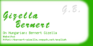 gizella bernert business card